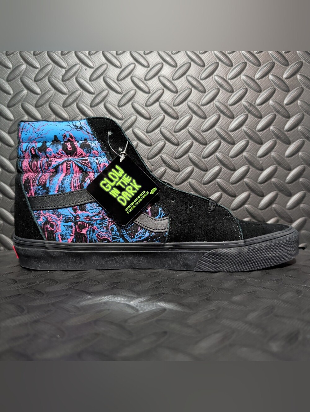 Vans Sk8-Hi Halloween Shoes in Spooky Blue/Pink Size 12 - Picture 5 of 9